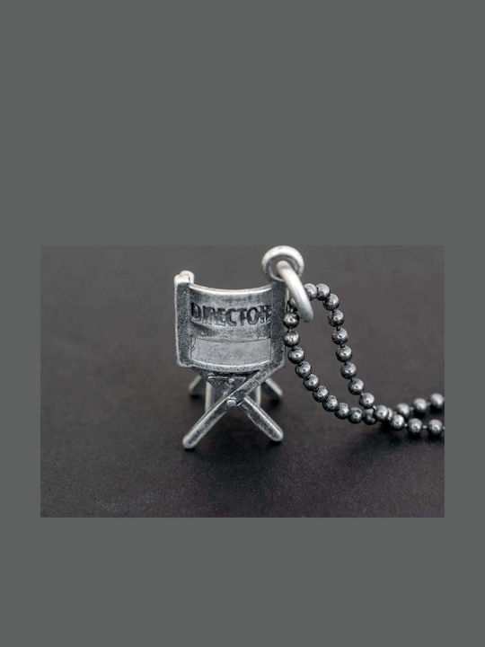 Men's Pendant Director's Chair Handmade Silver 925 Chain Roll 55cm