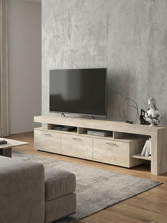TV-Ständer Acnes Travertine M220xP40xH52cm