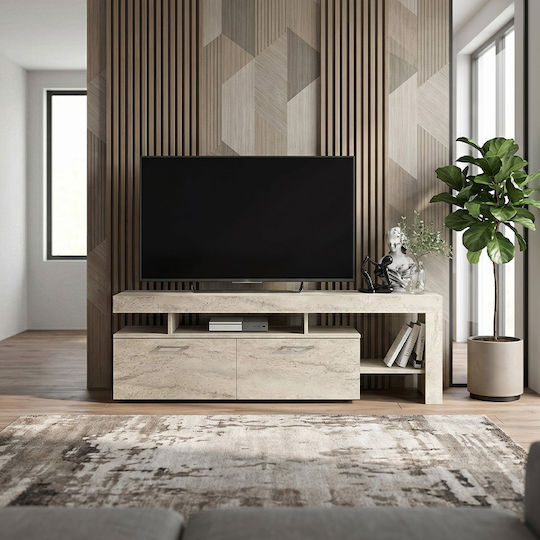 Έπιπλο Τηλεόρασης Acnes Travertine Μ160xΠ40xΥ53cm