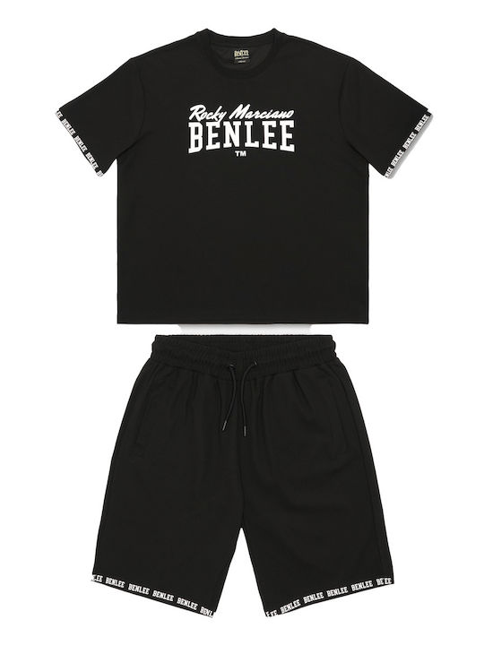 Pantaloni Scurți Bărbați Sport Set Negru/Alb