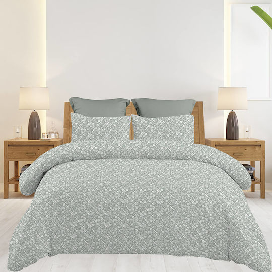 Astron Italy Emily Σετ King Size 4τμχ 260x280εκ. με Λάστιχο Grey