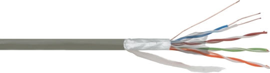 Set 305 Ftp Cat5e Кабел 305м Екраниран Алуминиево Фолио Cca 24awg Интернет Мрежови Pvc
