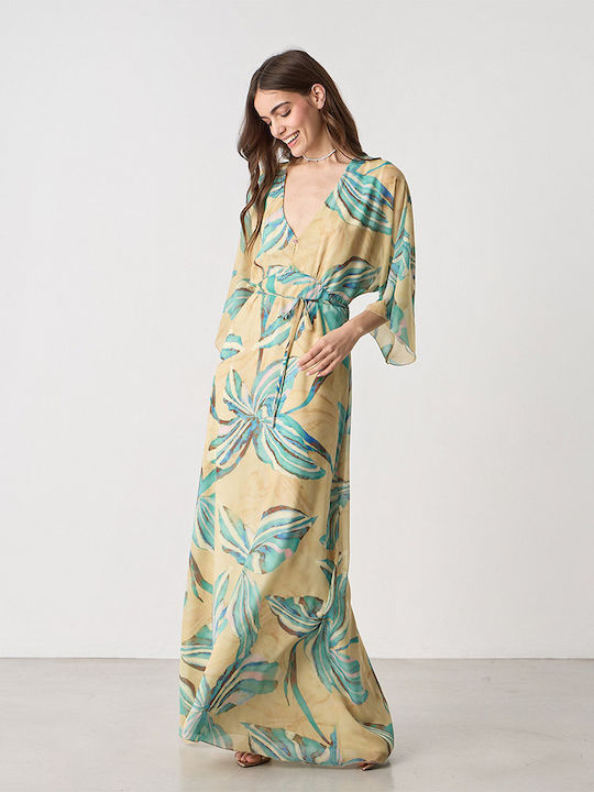 Summer Maxi Shirt Dress Yellow
