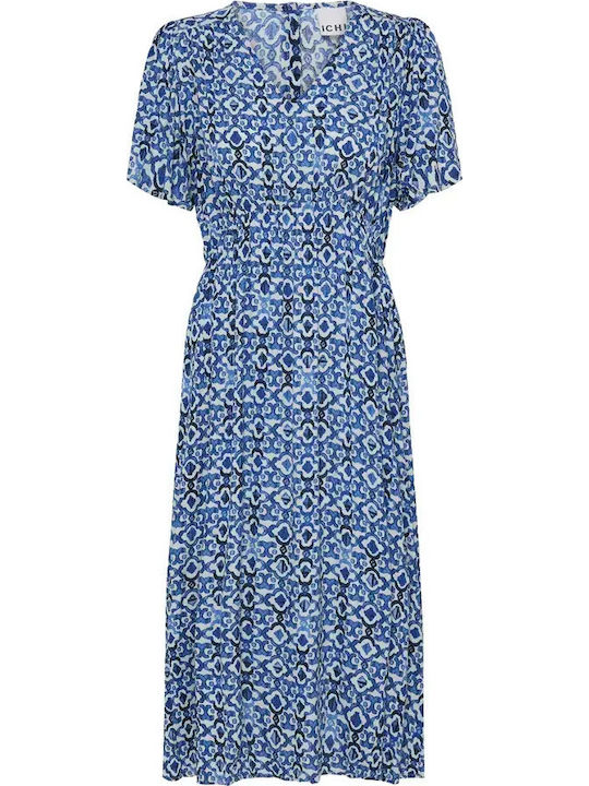 Καλοκαιρινό Midi Φόρεμα Sodalite Blue Ikat