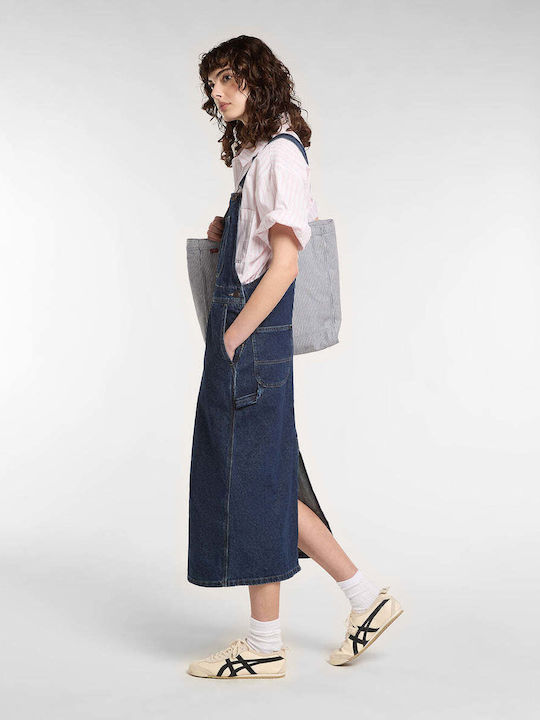 Midi Denim Dress Dark Indigo