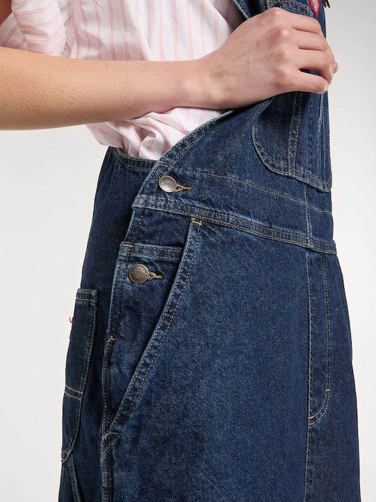 Midi Denim Dress Dark Indigo