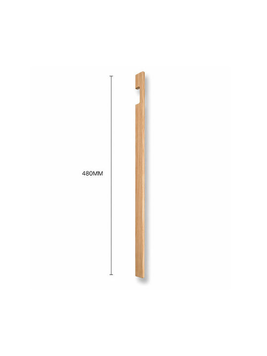 Finetto Mâner Pentru Mobilier Din Lemn Stejar Cu Centrele Găurilor 480mm 273-UPR0106#48