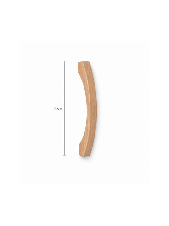 Finetto Möbelgriff aus Hölzernes Anna mit Lochabstände 96mm 273-UPR0006#96