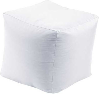Πολυμορφικό Πουφ Σκαμπό Αδιάβροχο White 40x40x40cm