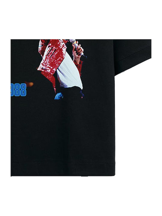 Amplified Oversized T-shirt Michael Jackson 1988 Live In Concert Black Unisex Zav862n417-blk Amplified Oversized T-shirt Michael Jackson 1988 Live In Concert Black Unisex Zav862n417-blk