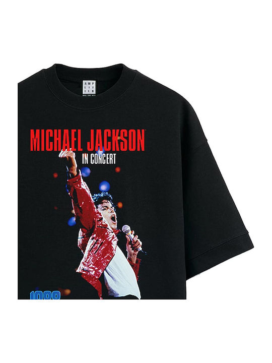 Amplified Oversized T-shirt Michael Jackson 1988 Live In Concert Black Unisex Zav862n417-blk