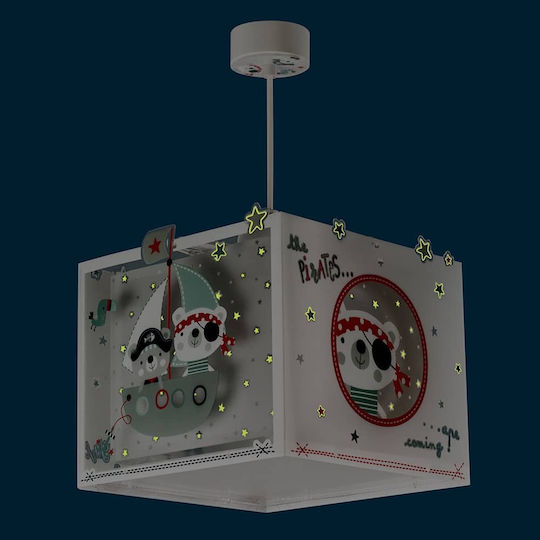 Ango Pirates Single-Light Kids Ceiling Light Pendant Plastic 15W E27 Gray
