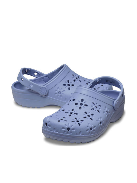 Crocs Classic Floral Women’s Clogs Purple