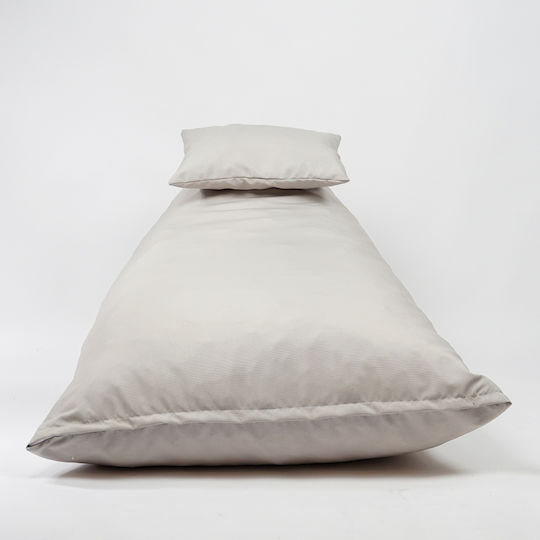 Fotolii Puf Bolster Impermeabil Gri Deschis 130x100x80cm