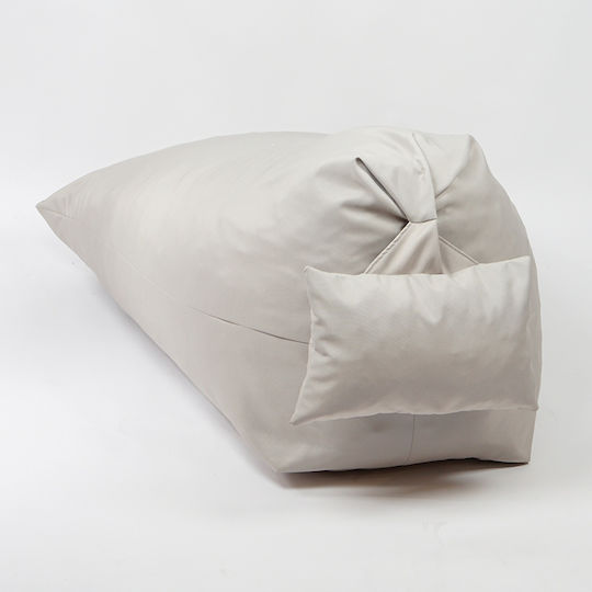 Fotolii Puf Bolster Impermeabil Gri Deschis 130x100x80cm