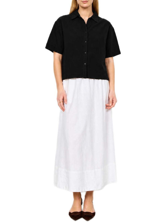 Soya Concept Short Sleeve Women's Shirt Black