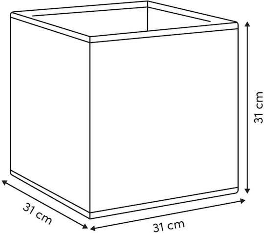 5Five Wooden Storage Box with Lid 31x31x31cm