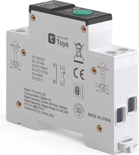 Ac Smart Contactor Tongou To-q-sy2-jzt Zigbee Max 63A