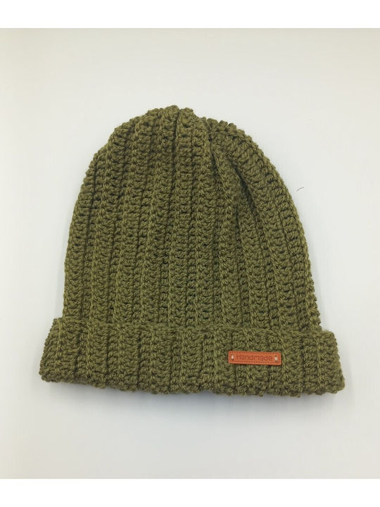 Beanie Unisex Strickmütze in Khaki Farbe