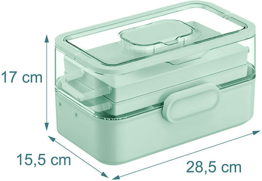 Cutie De Medicamente Din Plastic Pliabilă Verde 17x15.5x28.5 Cm