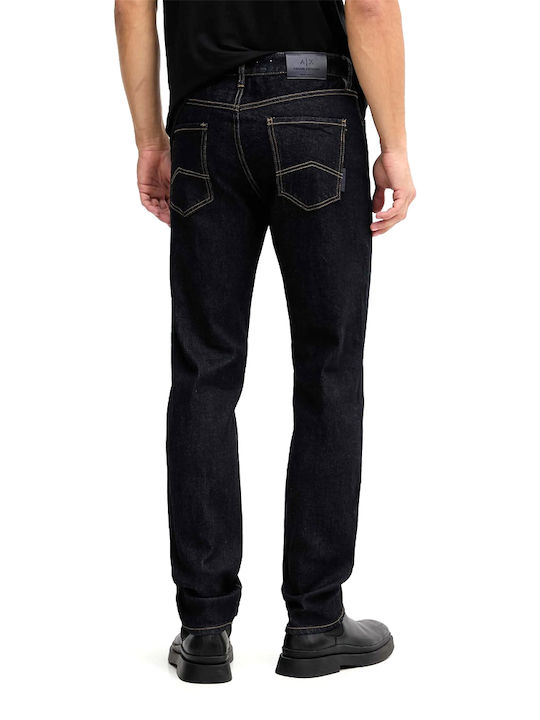 Armani Exchange Ανδρικό Παντελόνι Τζιν Straight Μπλε