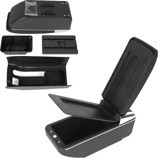 Vw Bora 98-05 Auto-Armlehnenkonsole Schwarz Eco-Leder + Installationskit