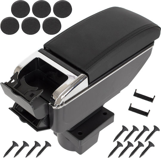 Skoda Octavia Ii 04-13 Armrest Storage Black Eco-leather + Installation Kit