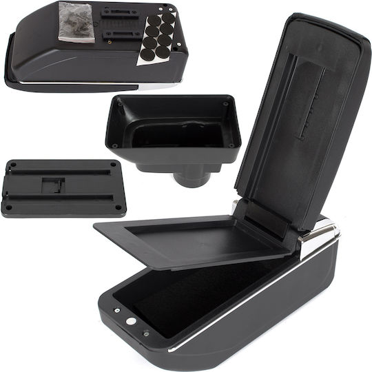 Opel Corsa D 06-14 Armrest Storage Black Eco-leather + Installation Kit