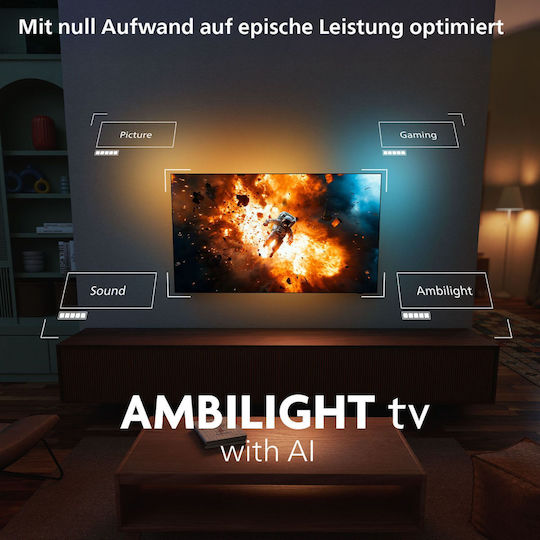 Philips Smart Τηλεόραση 48" 4K UHD OLED 4K Ambilight TV HDR (2025) 48OLED760/12
