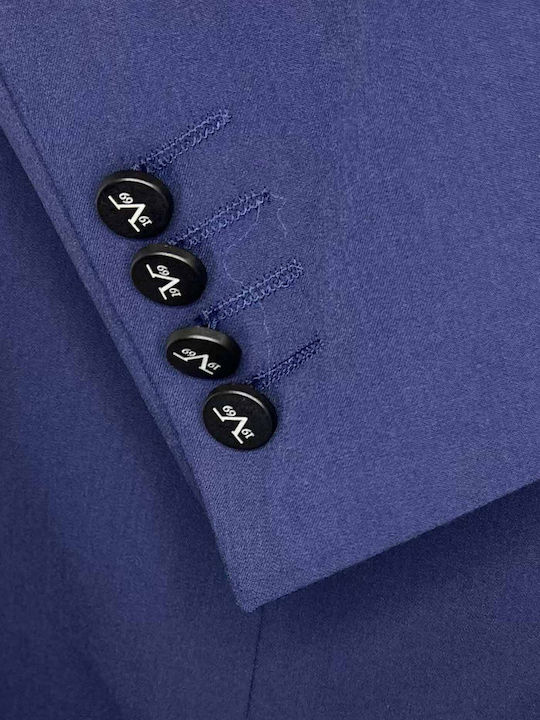 Men's Groom's Suit with Vest with Slim Fit Navy