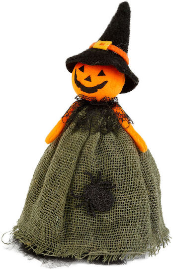 Decorațiune Halloween Fantomă Pisică Cap Dovleac 21 Cm Plastic