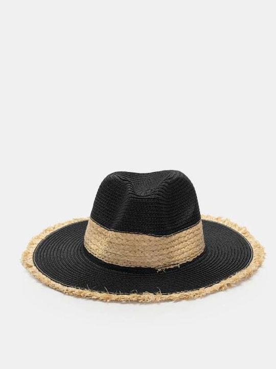 Decoro Women's Wicker Hat Black