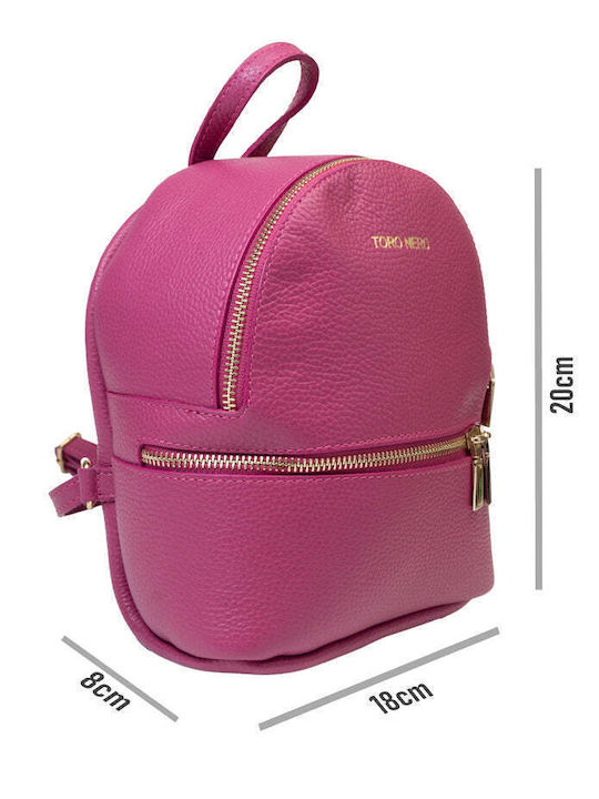 Rucsac De Damă Din Piele Fucsia