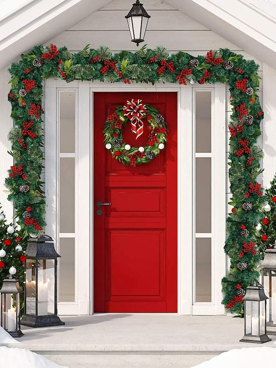 Alista Home Christmas Garland Decorated Plastic Red