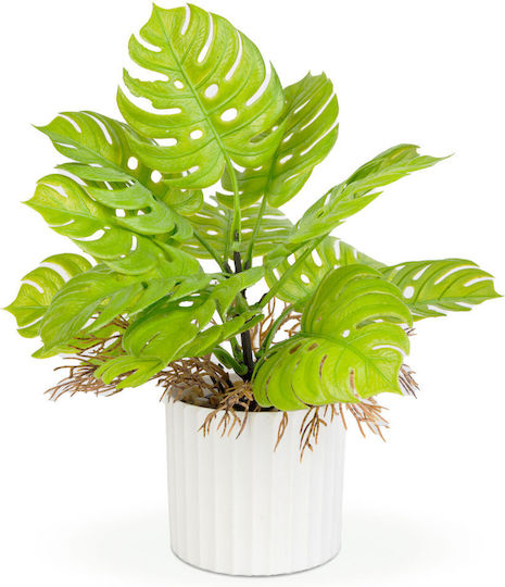 Plantă Decorativă Artificială Monstera 22 Cm În Ghiveci Design Realist Decor Acasă Birou