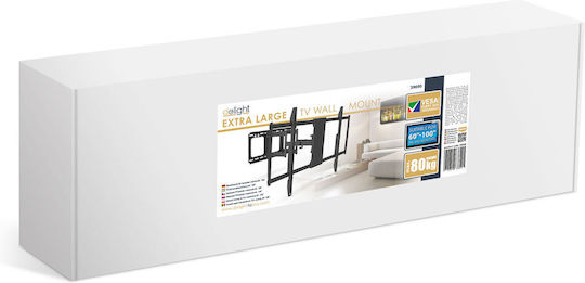 Suport Tv De Perete Cu Două Brațe Universal Vesa 50-120 Inch Max 80kg Reglabil Metalic
