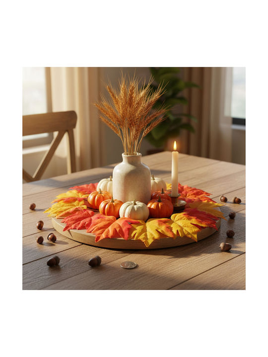 Set 9 Dekorative Herbstblätter 28 Cm Warme Farben Gelb Orange Rot