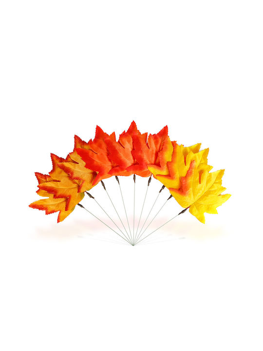 Set 9 Dekorative Herbstblätter 28 Cm Warme Farben Gelb Orange Rot