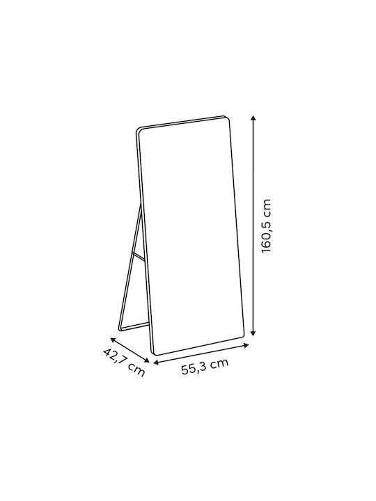 5Five Καθρέπτης με Γκρι Μεταλλικό Πλαίσιο 160x55cm