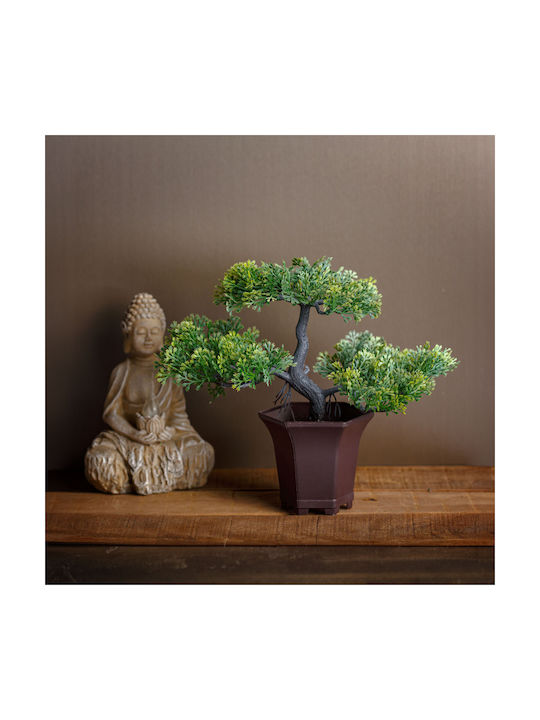 Decorative Artificial Bonsai Plant 25 Cm In Pot Realistic Design Home Office Decor