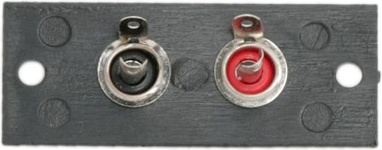 Set 5 Terminale Duble Rca Roșu Negru Audio 2 Prize Rca Instalare 50 × 20 Mm