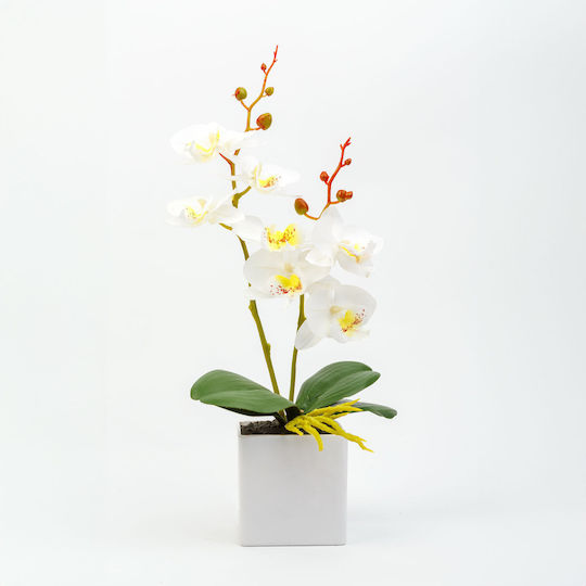 Plantă Artificială Orhidee 37 Cm 3 Culori Elegantă Realistă Decor Acasă Birou Evenimente