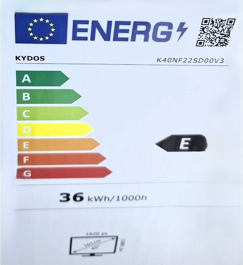 Kydos Fernseher 40" Volle HD LED K40NF22SD00V3 HDR (2025)