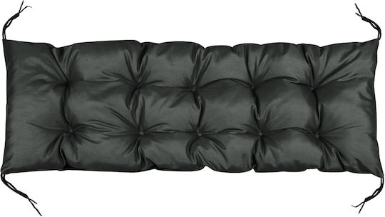AIO Factory Wasserdichtes Gartenstuhlkissen mit Rückenlehne Schwarz 50x150cm