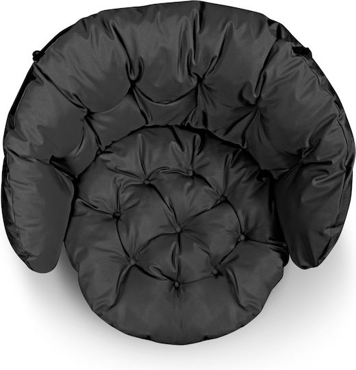 AIO Factory Waterproof Swing Cushion Garden Chair with Backrest Black 40x122cm