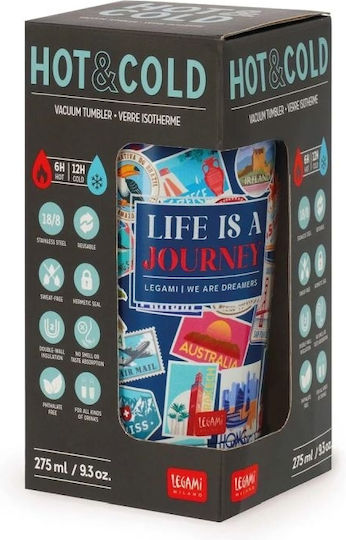 Stickers Glass Thermos Stainless Steel / Plastic 275ml Legami