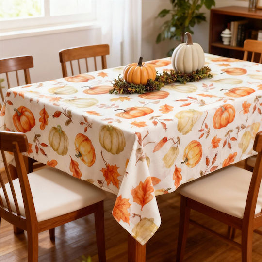 Alista Home Τραπεζομάντηλο Pumpkin And Leaves Pattern 140x240εκ.