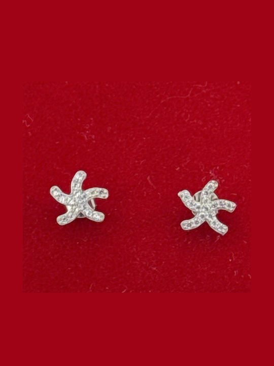 Alista Home Silver Stud Earrings with Beige Stones
