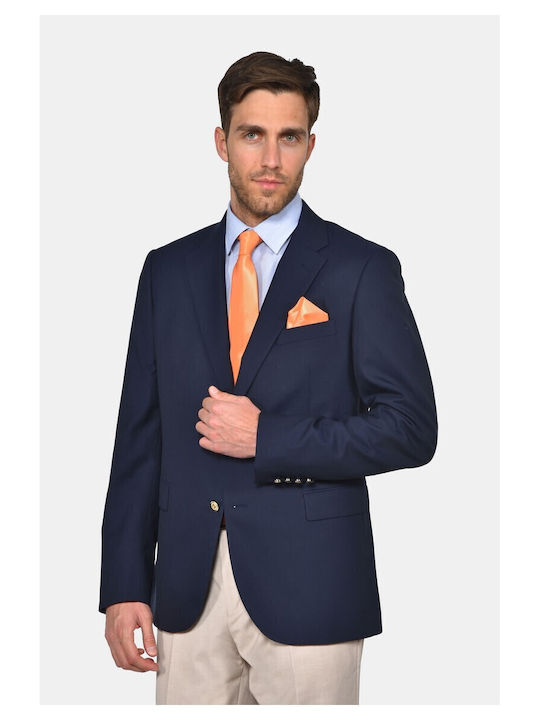 Winter Men’s Suit Jacket with Regular Fit Navy