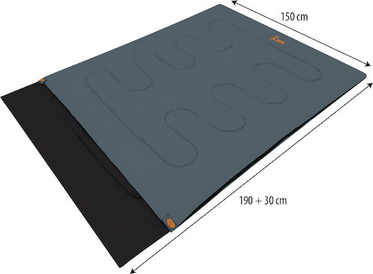Nils Sleeping Bag Διπλό Καλοκαιρινό Anthracite-orange